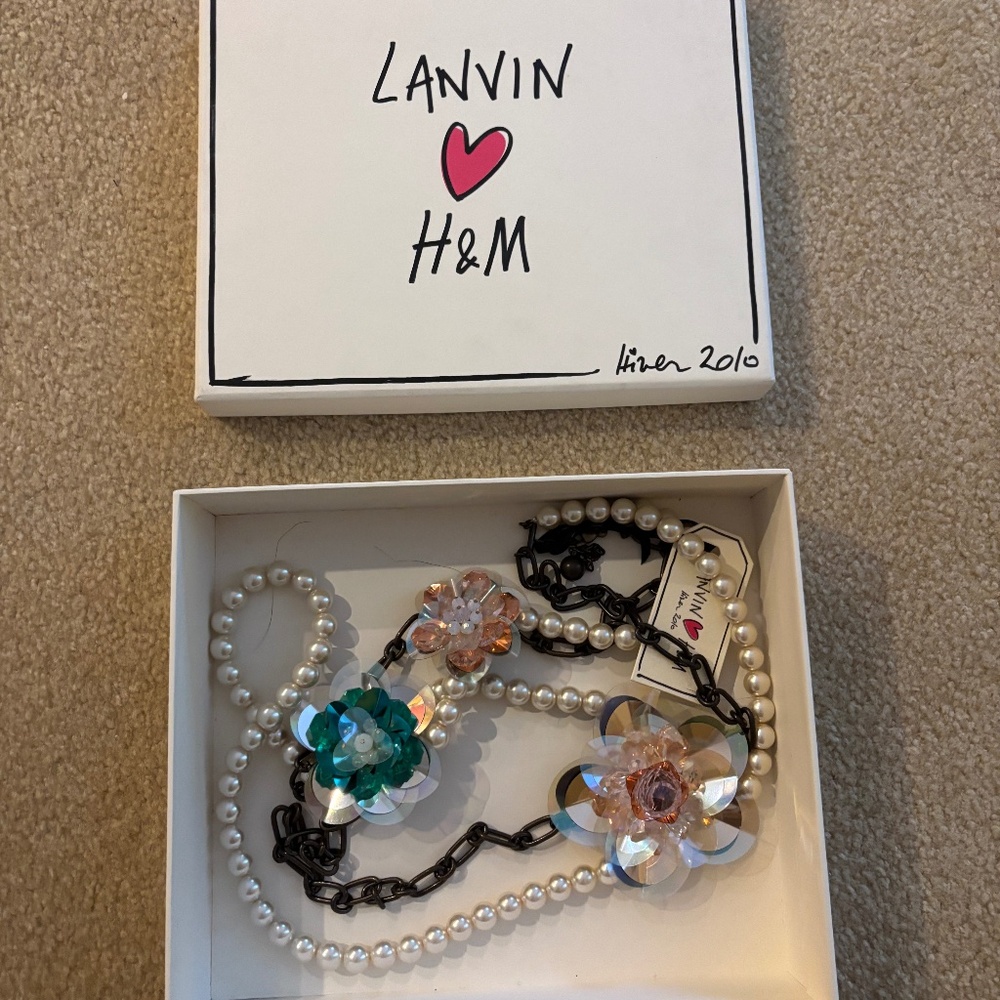 Lanvin for H&M necklace new with tag and box